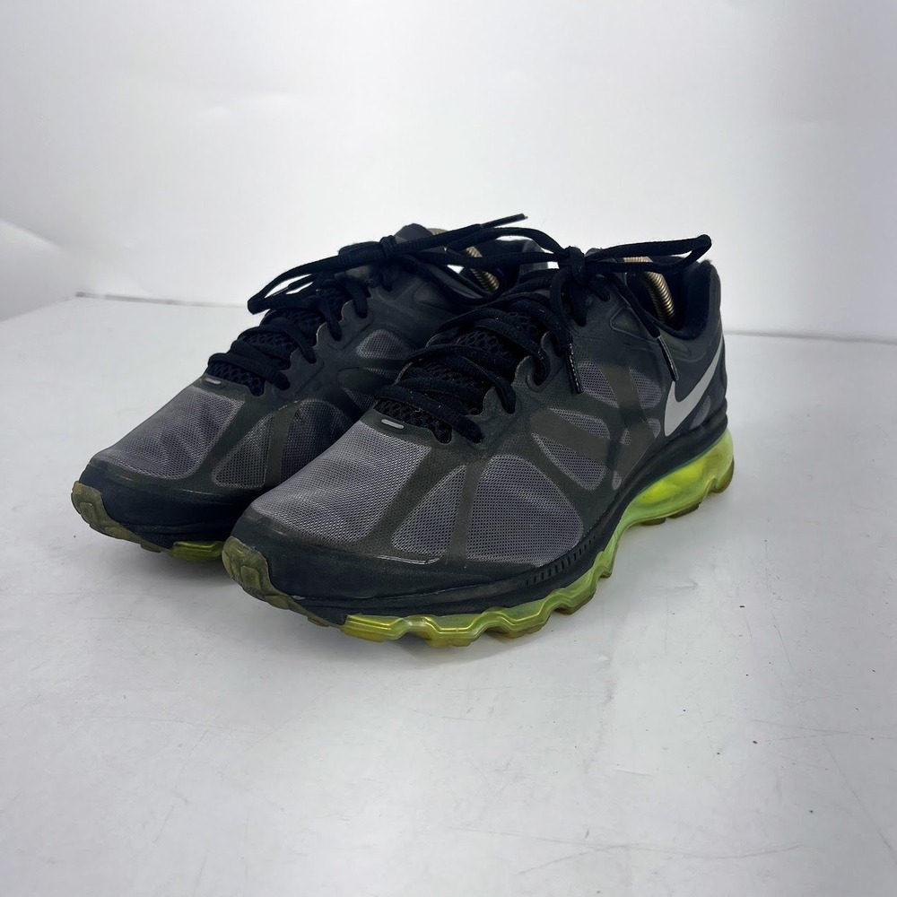 Nike Air Max 2012 Mens Black Volt Silver Running Shoes 487982-017 Size 8.5